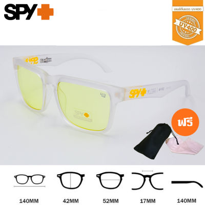 Spy6-เหลือง แว่นกันแดด กรอบใส แว่นแฟชั่น กันUV คุณภาพดี แถมฟรี ซองเก็บแว่น และ ผ้าเช็ดแว่น