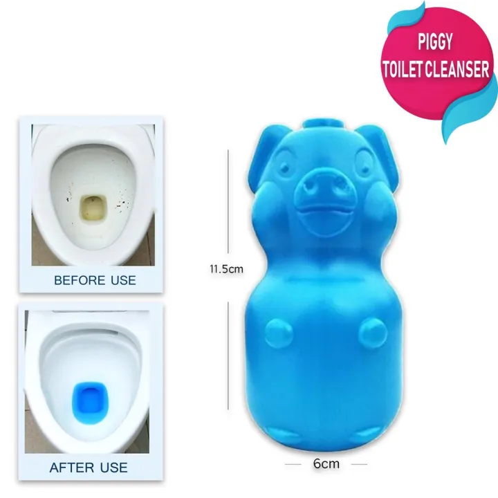 KZ Trendsetter Piggy Blue Shaped Gel Toilet Cleaner, Flush 1500 TIMES ...