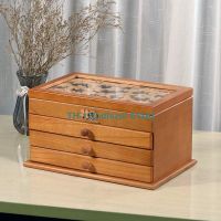 bdfszer 012A Wooden jewelry box European retro multi-layer capacity large bracelet necklace earrings ring storage box