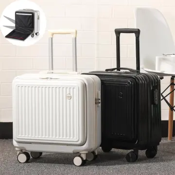 Front Opening Small Suitcase 20 Inch Travel Password Mini Luggage Aircraft  18'' Can Boarding Suitcases on Wheels Men and Women _ - AliExpress Mobile