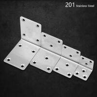 4/10PCS Thickness 1/1.5/2mm 201 Steel Furniture Hardware Corner Brackets 90 Degree Connector L shaped Support w/ Screws