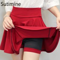 【CC】 Sutimine 4XL Shorts Skirts Womens A School Waist Pleated Skirt Female Korean