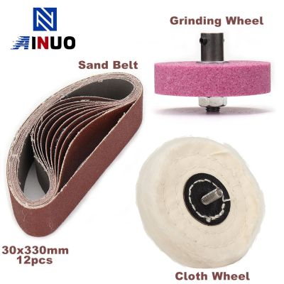Grinding Cloth Wheel Abrasive Sanding Belt Polishing Grinding Rotary Tool Rust Removal Wheel Pad for Mini Electric Belt Sander