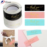 DISSO 120PCS/Roll 1x3inch ธุรกิจซัพพลาย ตกแต่งบรรจุภัณฑ์ ปั๊มทอง ชื่นชม ฉลากปิดผนึก สติ๊กเกอร์ “ขอบคุณสำหรับการสั่งซื้อ”