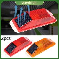 ZOWBRSH 2pcs ขับรถกลางคืน ไฟเตือน LED การจราจรทางแสง สะท้อนแสงสะท้อน โคมไฟพลังแสงอาทิตย์ ความปลอดภัยและความปลอดภัย ชิปควบคุม ไฟเตือนระวัง การจราจรบนท้องถนน