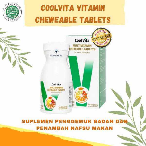 【READY STOCK】Suplemen Penggemuk Badan dan Penambah Nafsu Makan CoolVita MultiVitamin Chewable
