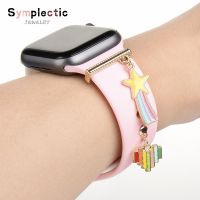 lumude Watchband Decorative Charms for Iwatch Strap Silicone Bracelet Metal Nails Jewelry Charm Stud Accessories for Apple Watch Band