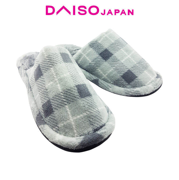 Daiso Plaid Indoor Slippers 26CM 27.5CM Lazada PH
