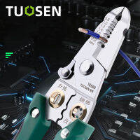 TUOSEN 18580 คีมปอกสายไฟ คีมช่างไฟ อเนกประสงค์ ตัด ปอก ขัน ย้ำสายไฟ บีบ