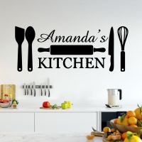 Creative Custom Name Kitchen Vinyl Art Wall Stickers  For Kitchen Home Decoration Wall Art Decal Sticker Mural Wallpaper Decor Wall Stickers  Decals