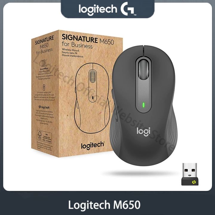 Logitech Signature M650 Mouse For Business Wireless Mouse For Small To  Medium Hand Logi Bolt Bluetooth Smartwheel Graphite.