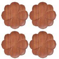 Wooden Coasters Set of 4,Placemats Heat Resistant Drink Mat Table Tea Coffee Cup Pad for Drinking Glasses