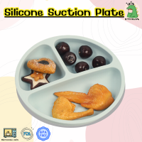 จานซิลิโคนดูดโต๊ะ จานทานข้าวเด็ก คุณภาพสูง ดูดแน่น ปลอดภัย (Silicone Suction Plate)