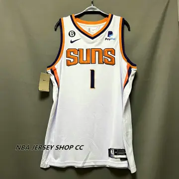 Phoenix Suns Devin Booker #1 PHX WHITE Size L NBA Swingman Jersey