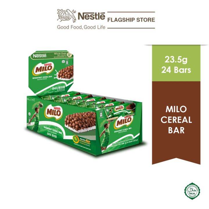 [PreOrder] NESTLE MILO Breakfast Cereal Bar 24 Bars 23.5g Each [Ship