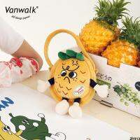 กระเป๋าเอลฟ์การ์ตูนตุ๊กตาญี่ปุ่นผ้าพลัฌ VANWALK รักษากระเป๋าสะพายข้างสำหรับสาวๆแมทช์ลุคง่ายแบบพกพา ผลไม้โฮมเมด