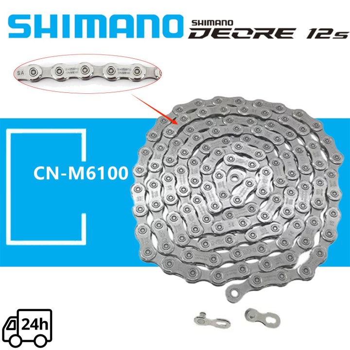 Shimano DEORE M6100 Chain 12 Speed Mountain Bike 122 Link 124 Link 126 ...