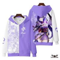 【CustomFashion】Genshin Impact Zipper Hoodie Xiao Baal Jacket 3D Print Graphic Men