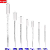 100PCS 0.2 /0.5 /1 /2 /3 /5 /10mLห้องปฏิบัติการPipetteพลาสติกทิ้งคอนเทนเนอร์ที่สำเร็จการศึกษาLiquid Dropperอุปกรณ์ฟาง-Yueyue