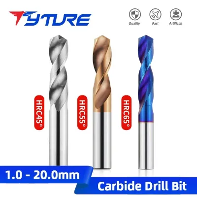 HRC45/55/65 Tungsten Carbide Bit Titanium Metal Drill 1.0-20mm Metal Working Tools Carbide Bits Metal Drill Set Hard Metal Drill