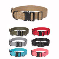 Dog Collars Double Nylon Strap Collar Adjustable Reflectuve Heavy Duty Nylon Dogs Collar For Medium Dog Large Dog