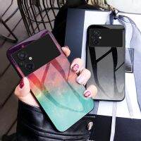 Xiaomi Poco M5ปลอกกระจกนิรภัยโทรศัพท์กรณี Soft TPU ขอบป้องกันฮาร์ดกันกระแทก Poco M5ปลอกปกหลัง