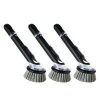 3Pcs Dishwashing Brush with Soap Dispenser Kitchen Dishwashing Brush with Handle is Suitable for Tableware/Pans/Pots