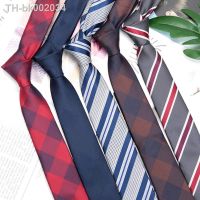 ▦⊙۩ Mens Ties High Quality Man Fashion Stripe Neckties Corbatas Gravata Jacquard Wedding Gifts Business Black Slim Tie Accessories