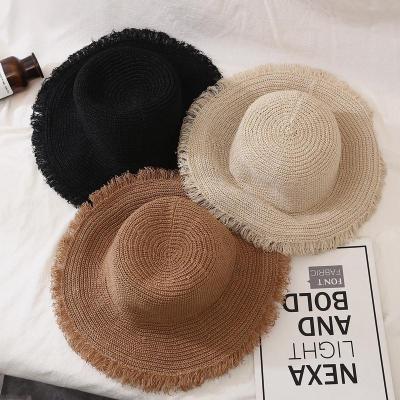 Wide Brim Straw Hats With Fashion Beach Bucket Hats Straw Cap Wide Large Brim Beach Sun Hats For Women