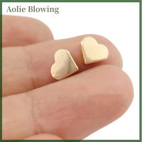 Aolie 70 pcs Golden Peach Heart-shaped spacer ลูกปัดหลวม DIY สร้อยคอสร้อยข้อมือ