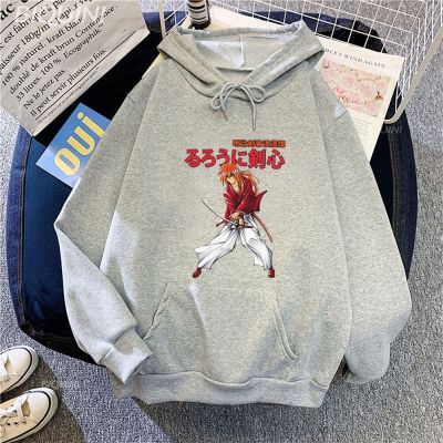 Rurouni Kenshin Hoodie Japanese Anime Prineing Hoodies For Man Woman Fashion Oversized Cotton Sweatshirts Harajuku Pullover Size Xxs-4Xl