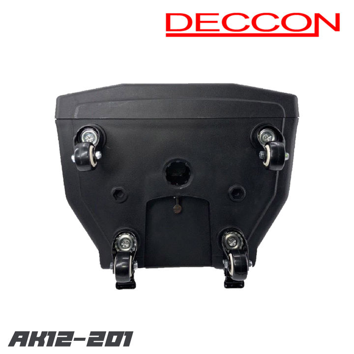 deccon-ak12-201-ตู้ลำโพงอเนกประสงค์-12-นิ้ว-พร้อมไมค์ลอย-2-ตัว-กำลังขับ-450-w-มีบูลทูธ-usb-mp3-fm-มีรีโมท-สามารถบันทึกเสียงได้-รับประกันสินค้า-1-ปี