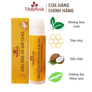 Son dưỡng môi Tabaha giảm thâm không màu dầu dừa sáp ong 5g làm sạch da