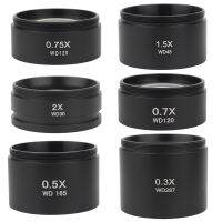 WD165 0.3X 0.5X 0.7X 1X 1.5X 2.0X Auxiliary Barlow Objective Lens Thread M48mm For Zoom Stereo Binocular Trinocular Microscope