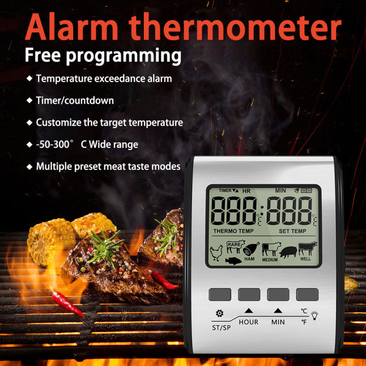 tp401สมาร์ท-p-robe-เครื่องวัดอุณหภูมิอาหารเมตรเนื้อครัวทำอาหารเตาอบอาหารสแตนเลส-p-robe-อุณหภูมิสำหรับย่างจับเวลา-functi