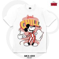 เสื้อยืดการ์ตูน Mickey Mouse คอลเลคชั่น "Mickey Mondays"  ลิขสิทธ์แท้ DISNEY (MKX-059)S-5XL