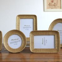 Round Square Creative Resin Photo Frame Geometric Stereo Photo Frame Studio Study Decoration Table Wedding Picture Frame
