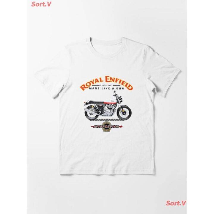 ความร้อน-รถจักรยานยนต์-the-royal-enfield-interceptor-essential-t-shirt-เสื้อยืดพิมพ์ลาย-เสื้อยืดคู่รักs-5xl