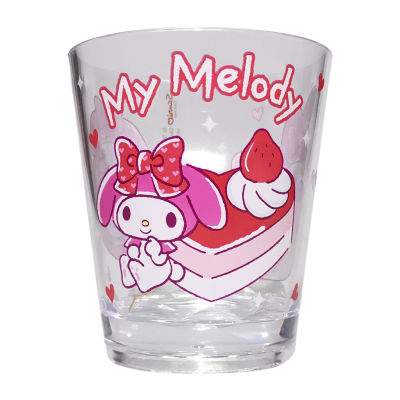 แก้วน้ำมายเมโลดี้สีชมพู ลายการ์ตูนซานริโอ Cup Glass My Melody VaniLand