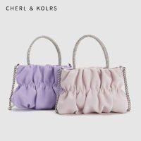 CHERL &amp; KOLRS กระเป๋าถือแฟชั่นกระเป๋าสะพายข้างผู้หญิงโซ่ลายหวานกระเป๋าถือกระเป๋าถือลูกปัด