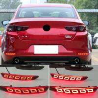 1 Set Rear Reflector Car LED Rear Bumper Brake Light Dynamic Turn Signal Light For Mazda 3 Mazda3 Axela 2019 2020 2021