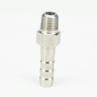 ท่อ Barb I/D 8มม. X 1/8 "BSPT เกลียวตัวผู้304ข้อต่อสแตนเลสสตีลฟิตเนสเชื่อมต่อสำหรับน้ำมันเชื้อเพลิงน้ำ