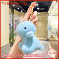 SHENGHAN ตุ๊กตาไดโนเสาร์พวงกุญแจน่ารักของเล่นตุ๊กตาเคสโทรศัพท์มือถือจี้กระเป๋าสุภาพสตรีเครื่องประดับแฟชั่น Kado Kecil การ์ตูนสร้างสรรค์