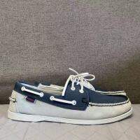 รองเท้า Sebago Docksides แท้สำหรับผู้ชาย,รองเท้าหนังระดับพรีเมียมแบบผูกเชือกรองเท้าเรือ AB045