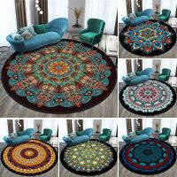 HKStorage Indian Mandala Car Round Car Living Room Nordic Morocco Round Car Bohemia Big Rugs Car Bulat Besar Car Bulat พรมสไตล์ชาติพันธุ์โบฮีเมียน