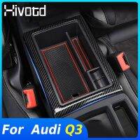 Chrome Carbon Fiber Trim Cover Central Control Gear Shifter Decoration Interior Modification For Audi Q3 2023-2019 Essories