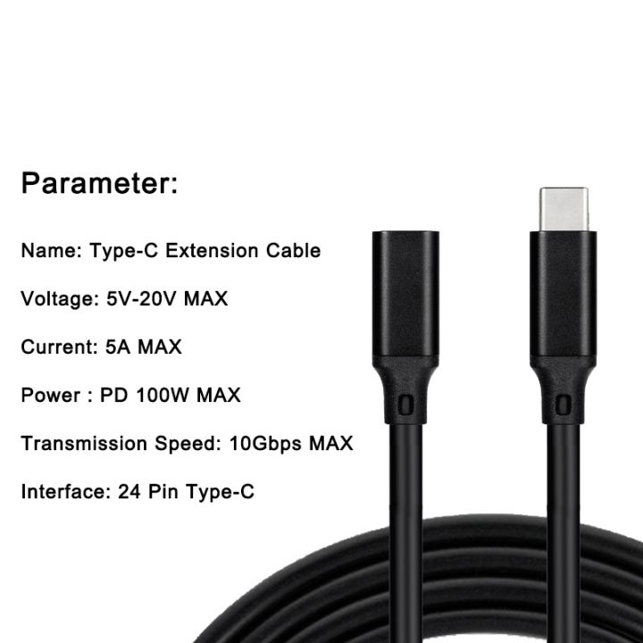 hot-ruxmmmlhj-566-0-5ม-1ม-2ม-3m-5ม-usb-c-สายพ่วง-type-c-สายต่อไฟธันเดอร์โบลต์3สำหรับนินเท็นโดสวิตช์-macbook-pro-google-pixel-3-2