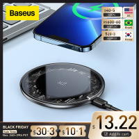 Baseus 15W Fast Wireless Charger For 14 13 12 For Visible Qi Wireless Charging Pad For Samsung S22 S10 Xiaomi LG