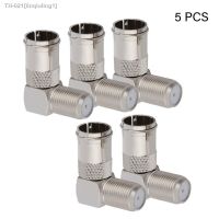 ✵♣☎ 5 Pcs 90 Degree Right Angled TV Aerial Cable Connector RF Coaxial F Female to TV Female Plug to Female Socket