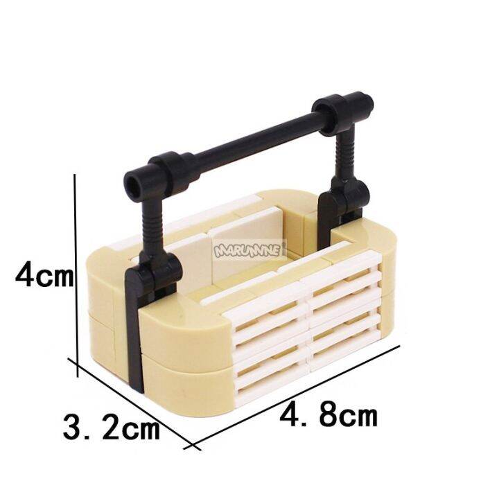 ขายดี2023-marumine-moc-food-city-อุปกรณ์เสริมชุดอิฐปิกนิกตะกร้าวิวถนนขนมปังบล็อกตัวต่อแบบคลาสสิกส่วนก่อสร้าง